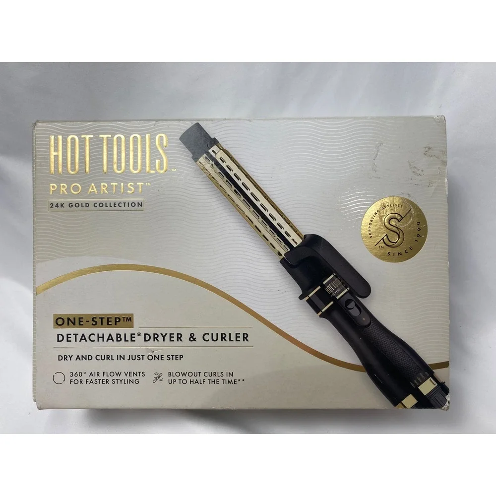 Hot Tools Pro Artist 24K Gold Collection One-Step Detachable Dryer & Curler.